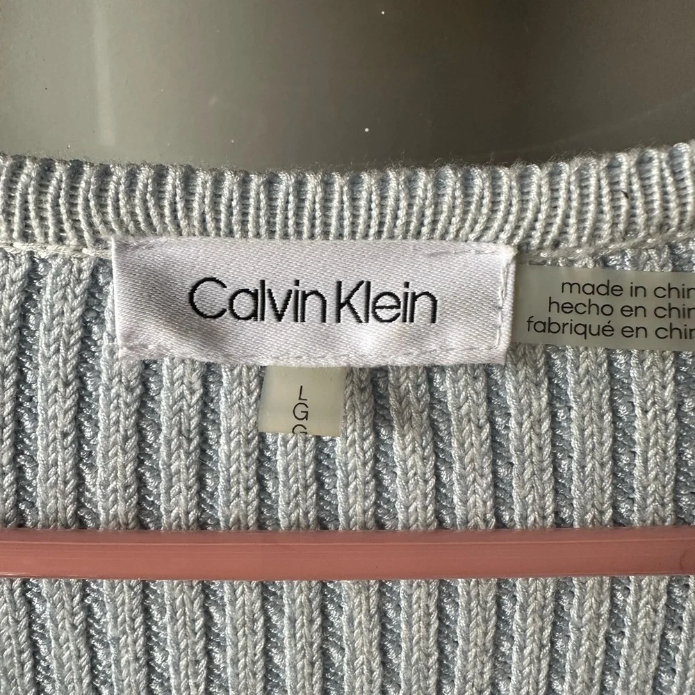 Calvin Klein V-Neck Ribbed Sweater - Picture 2 of 3